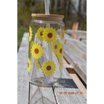 Load image into Gallery viewer, Sunflower Glass Tumbler
