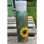 Load image into Gallery viewer, Swirl sunflower, Bluetooth speaker tumbler
