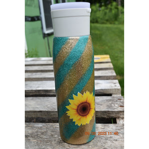 Swirl sunflower, Bluetooth speaker tumbler