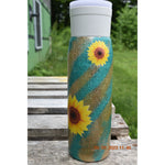 Load image into Gallery viewer, Swirl sunflower, Bluetooth speaker tumbler
