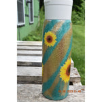 Load image into Gallery viewer, Swirl sunflower, Bluetooth speaker tumbler
