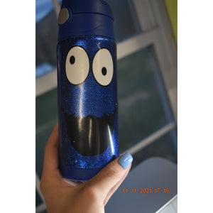 cookie monster, water bottle