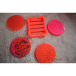 Load image into Gallery viewer, set of 4 pink and coral, coasters
