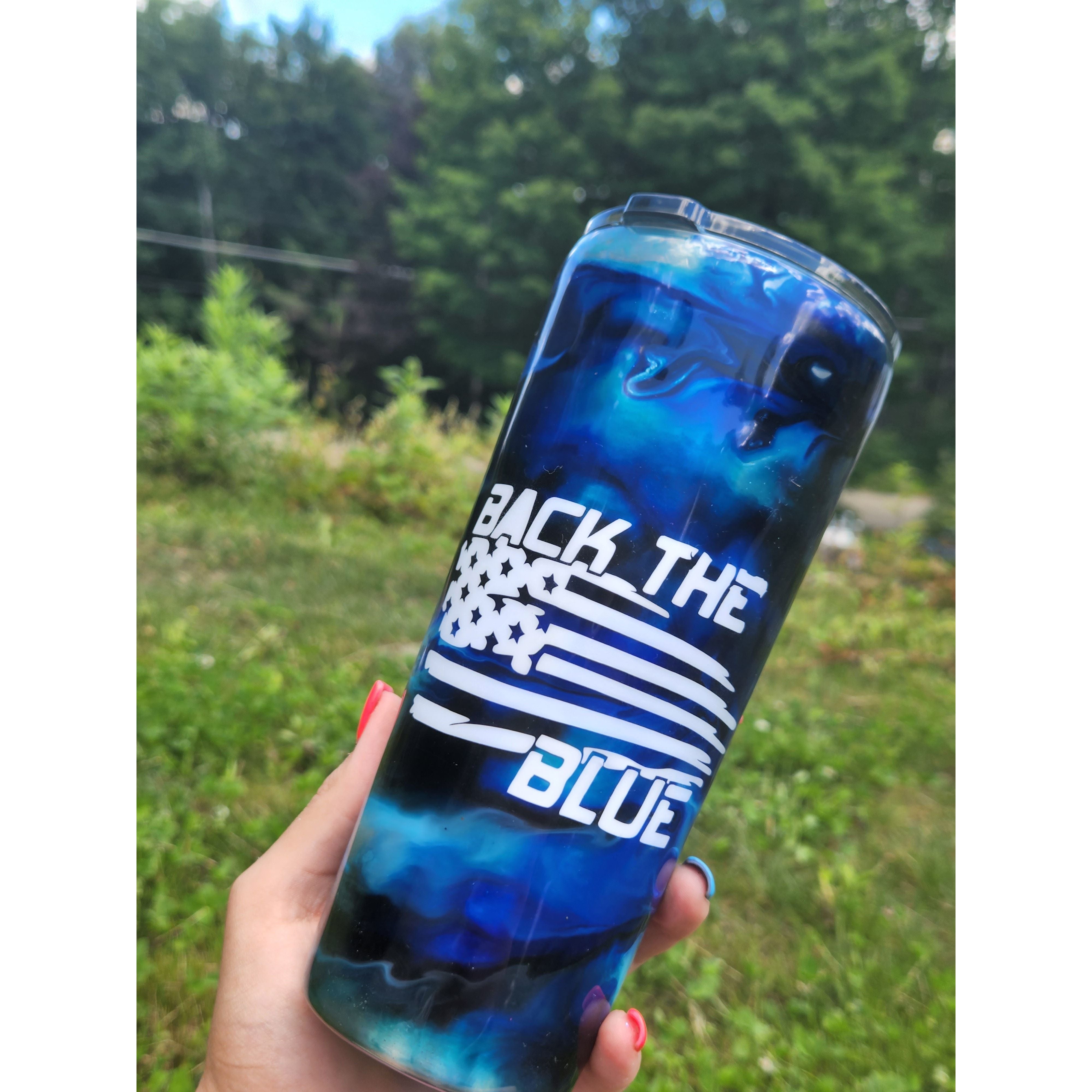 Back the blue, tumbler