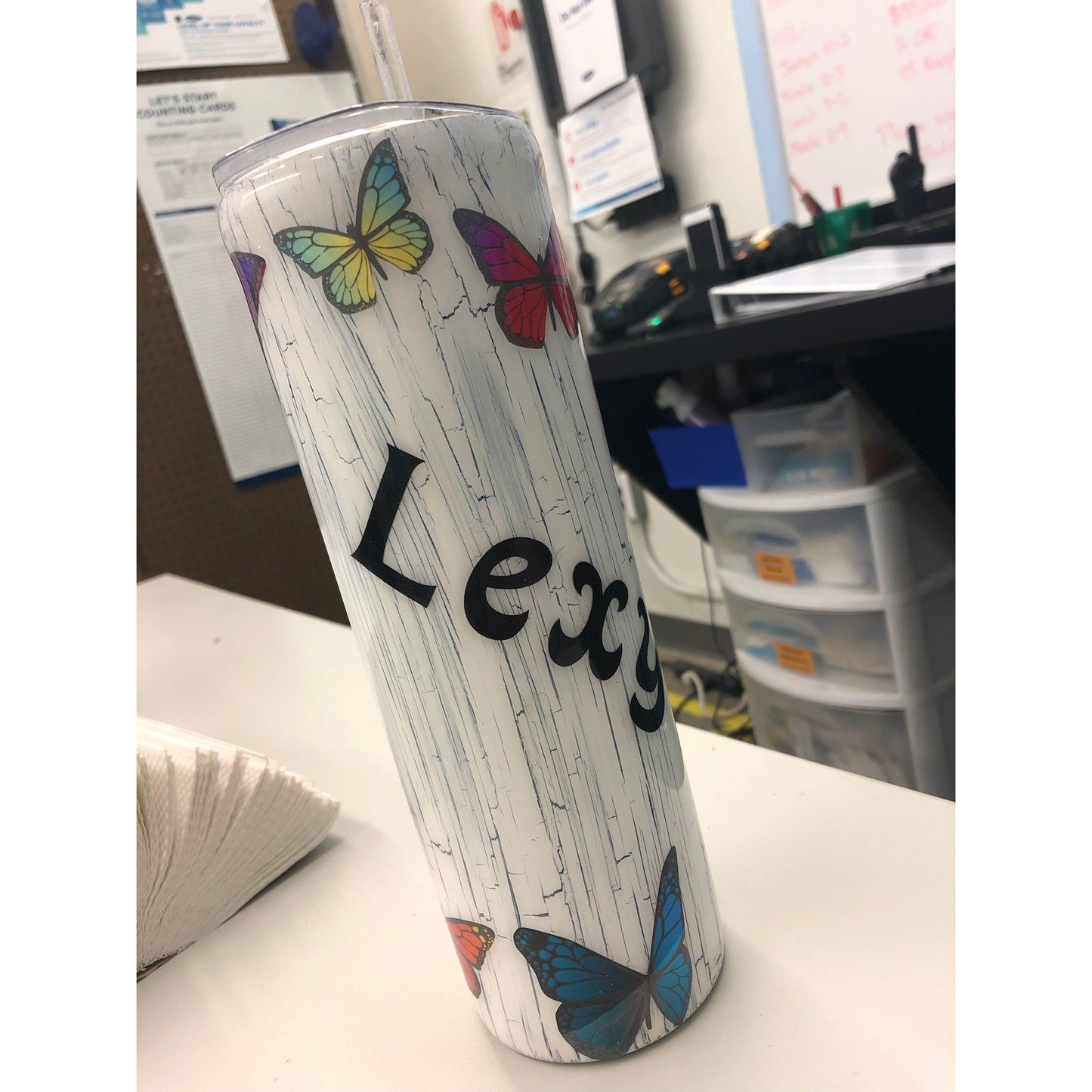 White Burch tumbler